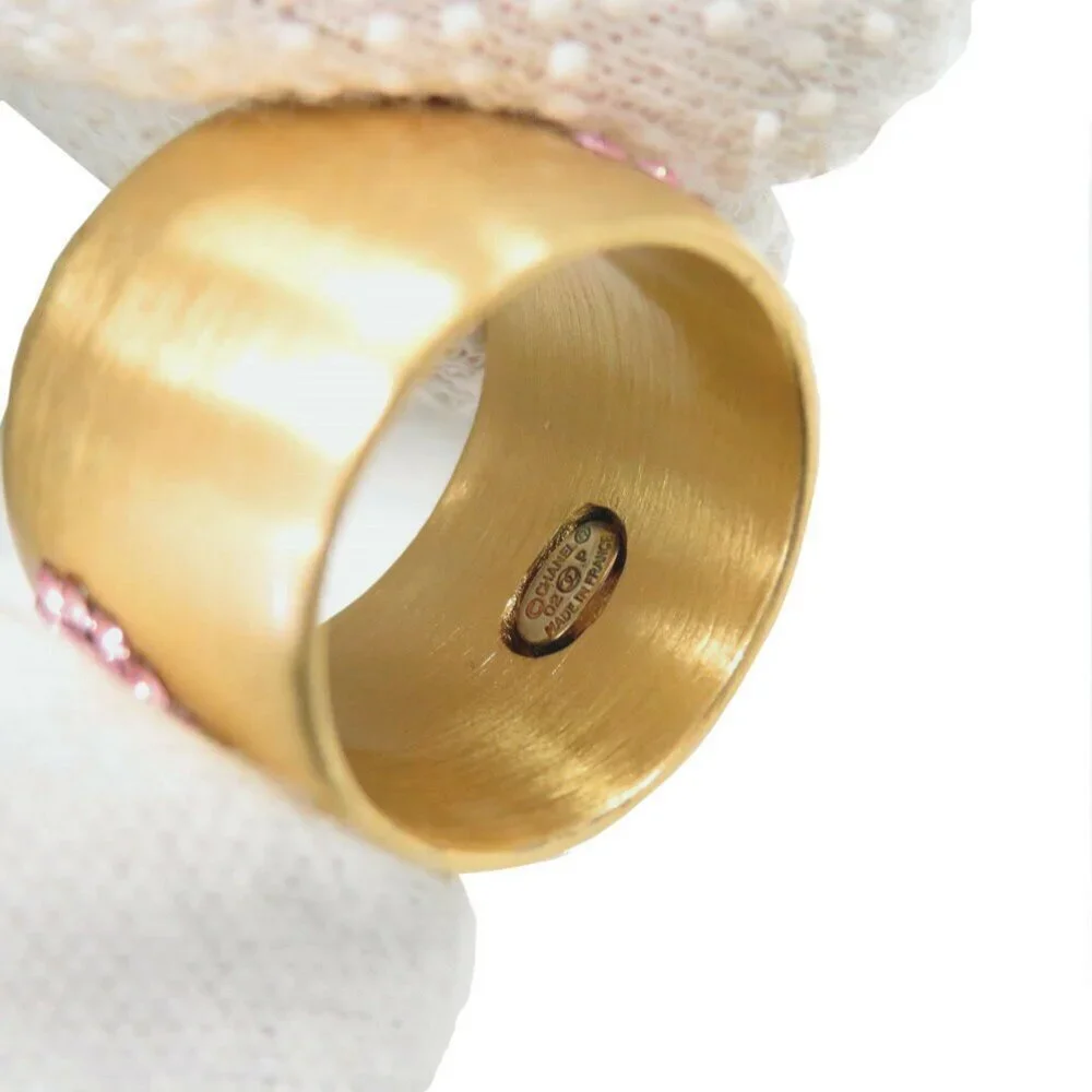 CHANEL Authentic Gold Logo Ring - Picture 7 of 8